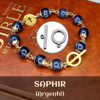 ORAMUSTE SAPPHIRE ROSARY BRACELET