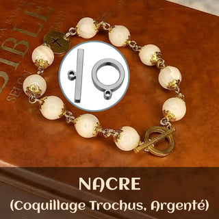 BRACELET DIZAINIER ORAMUSTE EN NACRE (Coquillage Trochus)