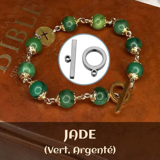 PULSERA DECENARIO ORAMUSTE EN JADE (Verde)