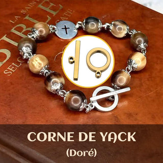 PULSERA DECENARIO ORAMUSTE DE CUERNO DE YAK