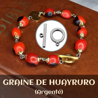 BRACELET DIZAINIER ORAMUSTE EN GRAINE DE HUAYRURO