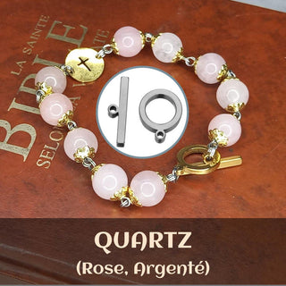 BRACELET DIZAINIER ORAMUSTE EN QUARTZ (Rose)