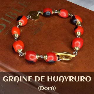 BRACELET DIZAINIER ORAMUSTE EN GRAINE DE HUAYRURO
