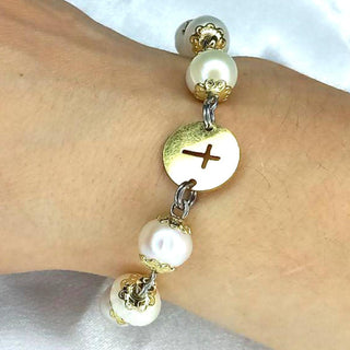 ORAMUSTE CULTURED PEARL ROSARY BRACELET