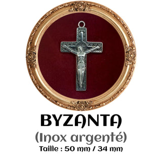 CROIX DE CHAPELET LA BYZANTA (INOX)
