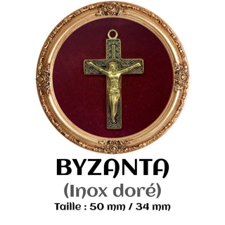 CROIX DE CHAPELET LA BYZANTA (INOX)