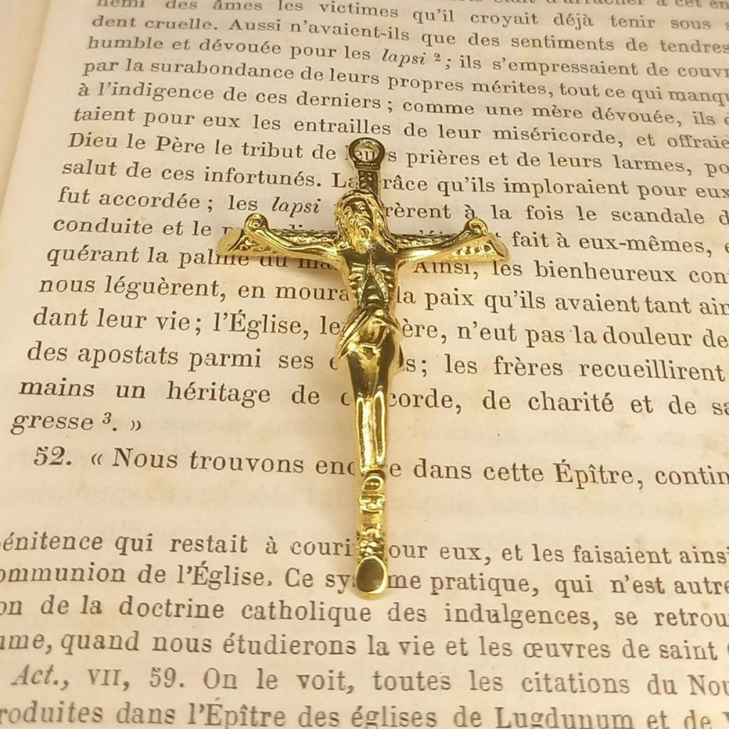 CROIX DE CHAPELET "CHRISTUS" (INOX)