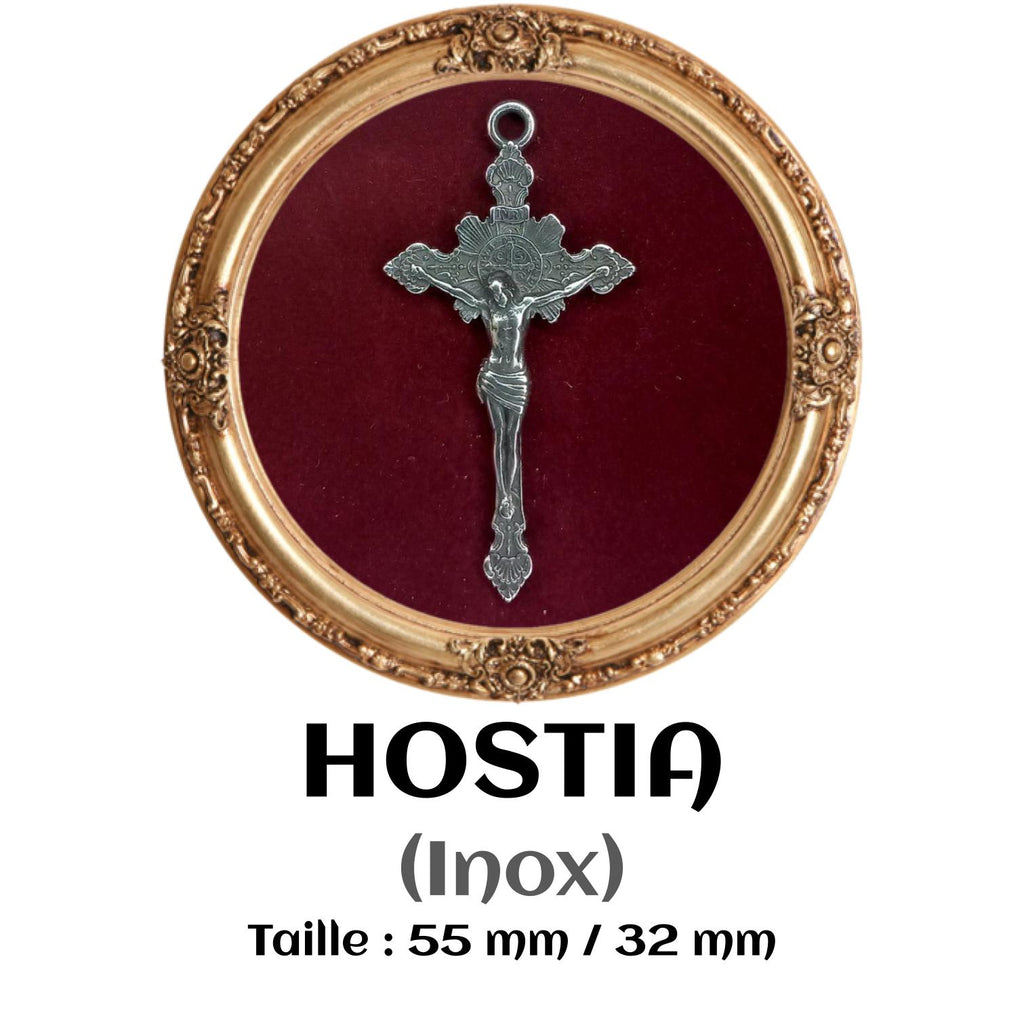 CROIX  DE CHAPELET "HOSTIA" (INOX)