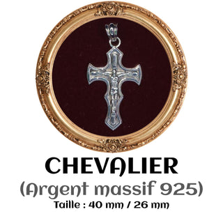 CROIX DE CHAPELET LA CHEVALIER (ARGENT MASSIF)