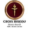 CROIX DE CHAPELET "BISEAU" (INOX)