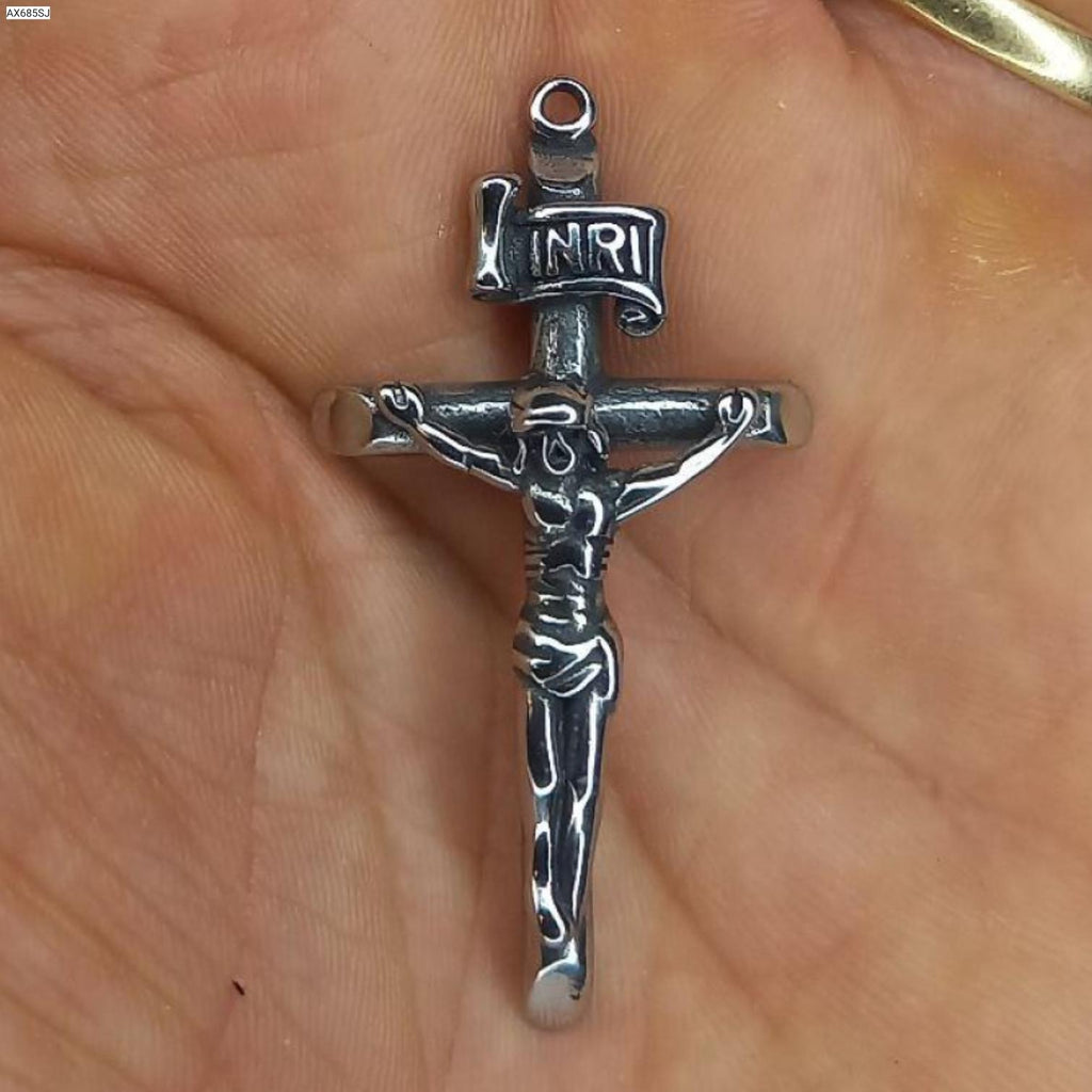 CROIX DE CHAPELET "BISEAU" (INOX)