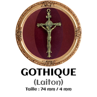 CROIX DE CHAPELET LA GOTHIQUE (LAITON / INOX)