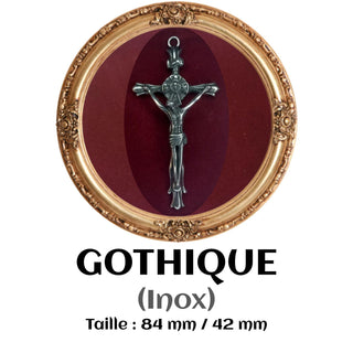 CROIX DE CHAPELET LA GOTHIQUE (LAITON / INOX)