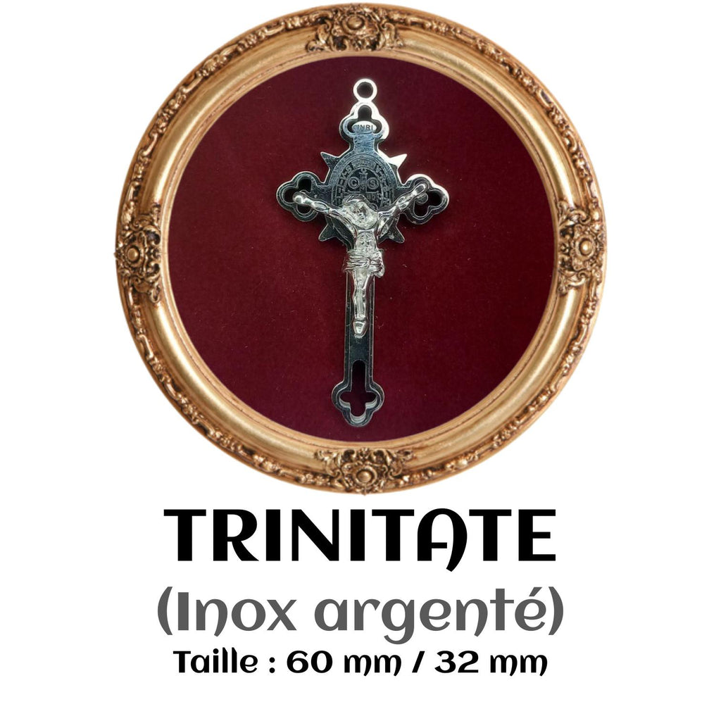 CROIX DE CHAPELET "TRINITATE" (INOX)