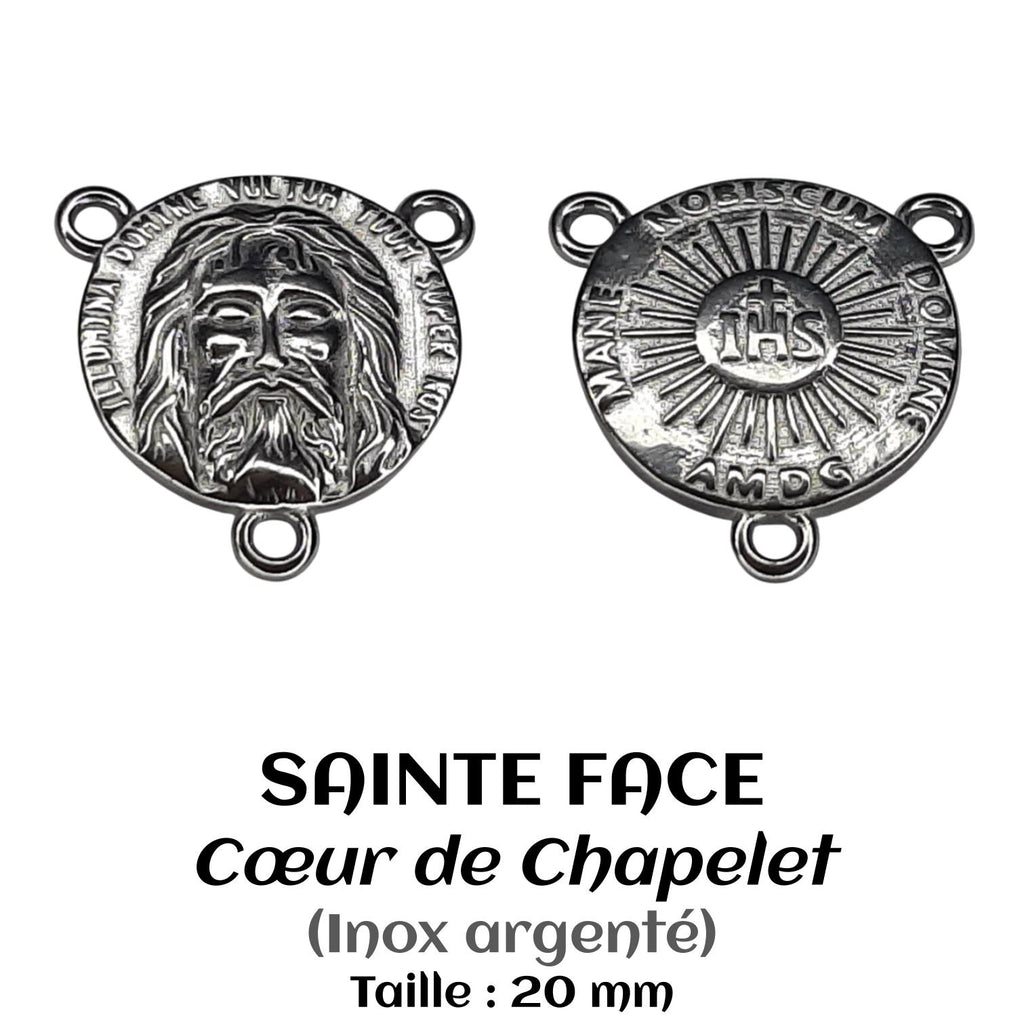 LAURENÇON ROSARY in Ebony Wood and Stainless Steel "L'HEBENUM" 