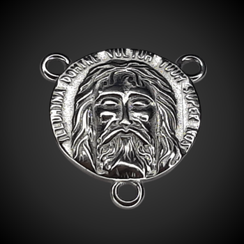 HOLY FACE MEDAL, TRIPLE STAINLESS STEEL RINGS FOR ROSARY HEART