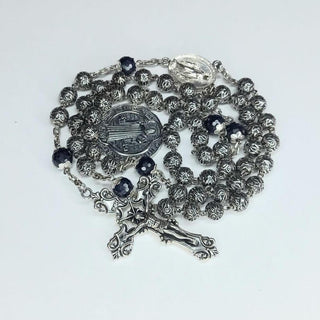 CHAPELET ARGENT MASSIF / SAPHIR L'ARGENTISSIMO