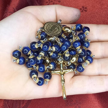 CHAPELET EN ŒIL TIGRE BLEU NUIT 