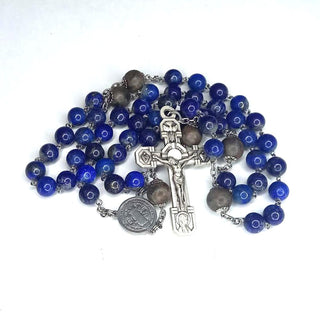 CHAPELET EN LAPIS-LAZULI ET LABRADORITE LE LABRIZULIS