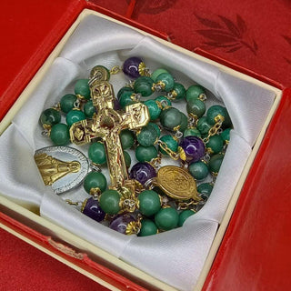 CHAPELET EN JADE ET AMÉTHYSTE LE PURVIDIS