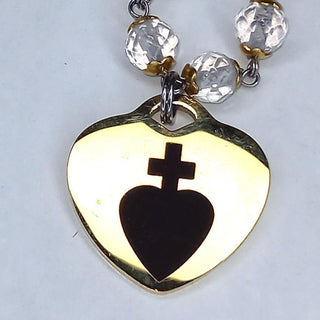 CRYSTAL AND SAPPHIRE STONE ROSARY THE CASSANDRE