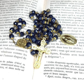 CHAPELET SAPHIR A FACETTES LE CHRISTOCULIS