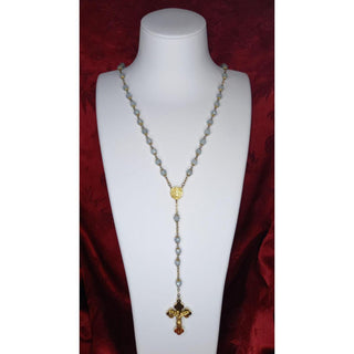 FACETED AQUAMARINE ANGELORUM ROSARY