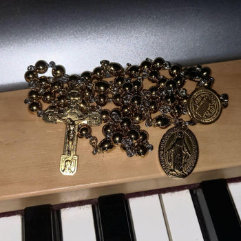 GOLD/SILVER PLATED STAINLESS STEEL ROSARY 