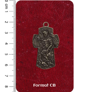 CROIX MÉDAILLE SAINT MICHEL INOX DORÉ