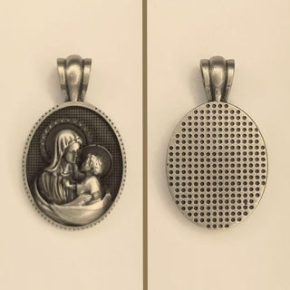 MÉDAILLE ENFANT JÉSUS MARIE EN ÉTAIN