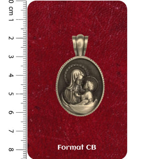 MÉDAILLE ENFANT JÉSUS MARIE EN ÉTAIN