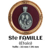 MÉDAILLE SAINTE FAMILLE EN ÉTAIN